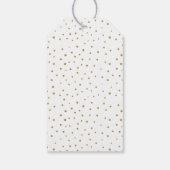Thank You Script | Gold Polka Dots Patroon Cadeaulabel (Achterkant)
