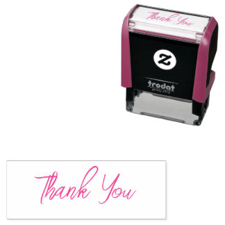 Thank You Script Lettertype Aangepaste Tekst Zelfinktende Stempel