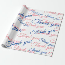Thank You Script Wrapping Paper
