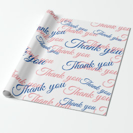 Thank You Script Wrapping Paper Cadeaupapier