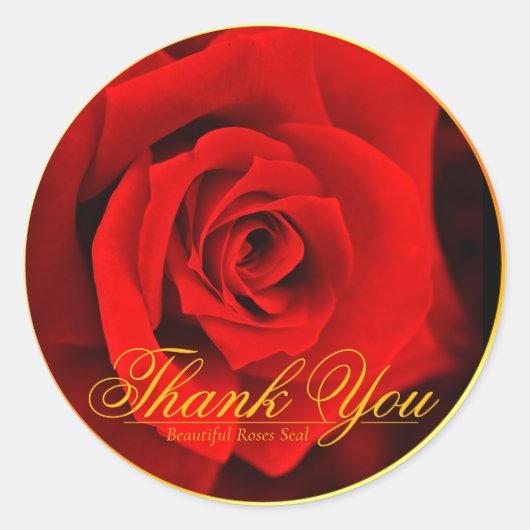 Thank You Seal Ronde Sticker (Voorkant)