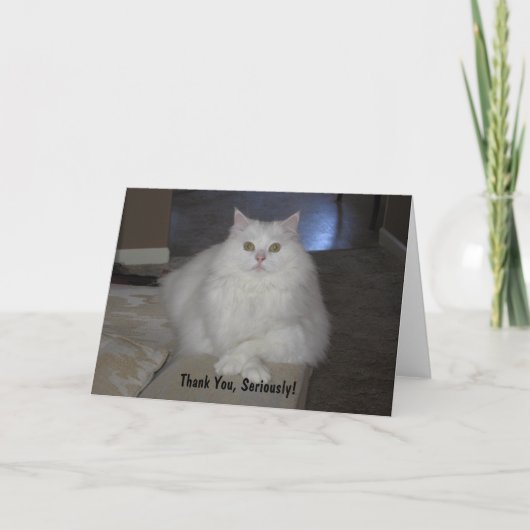 Thank You, Seriously. Bedankkaart (Voorkant)