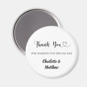 Thank you sharing our day bride groom wedding magneet (Voorkant / Achterkant)