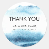 Thank You Sticker for a Modern Wedding. (Voorkant)