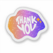  Thank You Sticker – Hand Lettering Gradient Style (Devant)