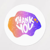 Thank You Sticker – Hand Lettering Gradient Style (Design 1)