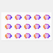 Thank You Sticker – Hand Lettering Gradient Style (Feuille)