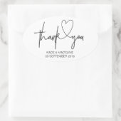 Thank You Stickers Black and White (Tas)