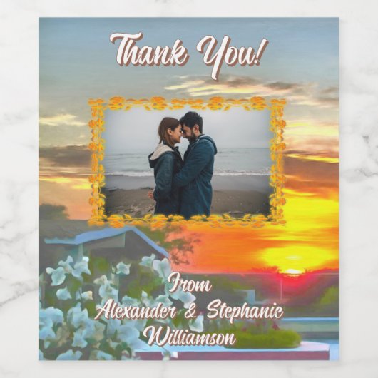 Thank You Sunset 2295 Wijn Etiket (Enkel label)