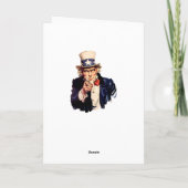 Thank You, Uncle Sam Style. Bedankkaart (Achterkant)