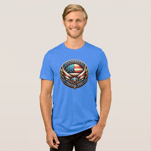 Thank You US Veterans Appreciation Tri-Blend Shirt (Voorkant volledig)