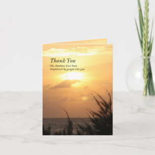 Thank-You van de Zonsondergang van de kust Rustige Bedankkaart