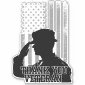 Thank You Veteran Sticker (Voorkant)