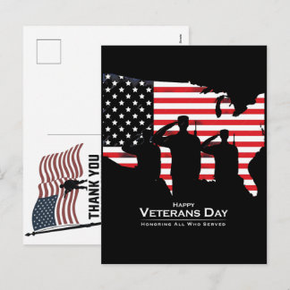 Thank You Veterans American Flag Memorial Day Feestdagenkaart