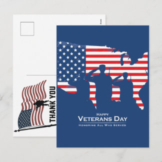 Thank You Veterans American Flag Memorial Day Feestdagenkaart
