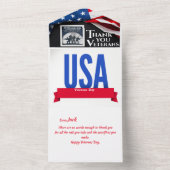 Thank You Veterans Day Card All In One Uitnodiging (Binnen)