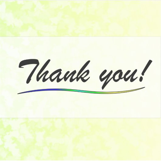 Thank You Vinyl Sticker (Devant)