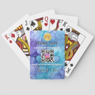 Thank You Watercolor Business Instagram Qr Code Pokerkaarten