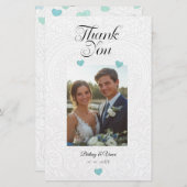 Thank You - Wedding Card Briefpapier (Voorkant / Achterkant)