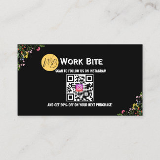 Thank You Wildflower Instagram Qr Code   Kortingskaartje