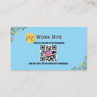 Thank You Wildflower Instagram Qr Code   Kortingskaartje