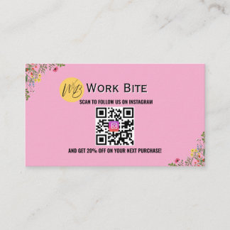 Thank You Wildflower Instagram Qr Code   Kortingskaartje