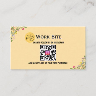 Thank You Wildflower Instagram Qr Code   Kortingskaartje