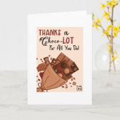 Thank you with Chocolate - Funny Kaart (Gele Bloem)