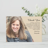 Thankful Afstuderen fotokaart Aankondiging (Staand voorkant)