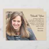 Thankful Afstuderen fotokaart Aankondiging (Voorkant / Achterkant)