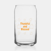 Thankful and Blessed Can Glass Thanksgiving (Verso)