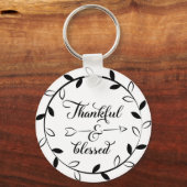 Thankful & Blessed Button Sleutelhanger (Voorkant)
