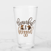 Thankful & Blessed Glas (Voorkant)