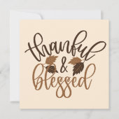 Thankful & Blessed Kaart (Voorkant)