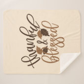 Thankful & Blessed Sherpa Deken (Voorkant (horizontaal))