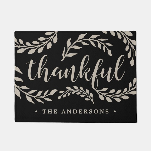Thankful Branches | Gepersonaliseerd Deurmat (Voorkant)