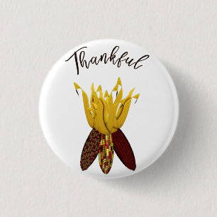 Thankful - Colorful Autumn Indian Corn Ronde Button 3,2 Cm
