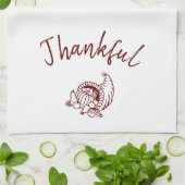 Thankful Cornucopia Kitchen Towel Theedoek (Gevouwen)