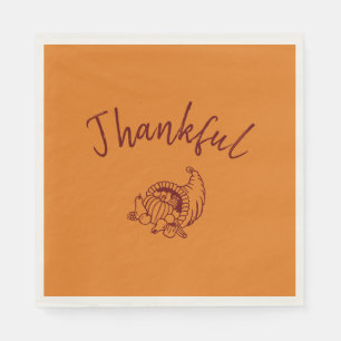 Thankful Cornucopia Luncheon Napkins Set van 50 Servet