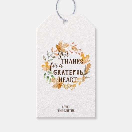 Thankful Custom Gift-Labels Cadeaulabel (Voorkant)