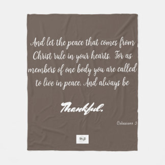 Thankful Fleece Blanket Deken