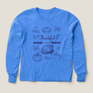 Thankful for Kids Thanksgiving Gratitude T-shirt