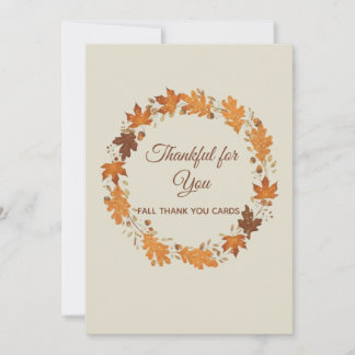 Thankful for You Fall Thank You Cards Bedankkaart