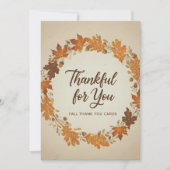 Thankful for You Fall Thank You Cards Bedankkaart (Voorkant)