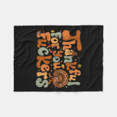Thankful For You Forers, Funny Thanksgiving  Fleece Deken (Voorkant (Horizontaal))