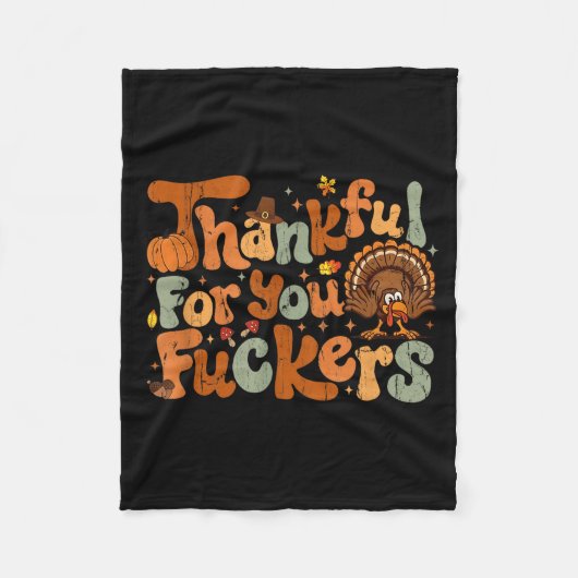 Thankful For You Forers, Funny Thanksgiving  Fleece Deken (Voorkant)