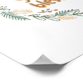 Thankful Grateful Blessed Autumn Wreath Poster (Hoek)