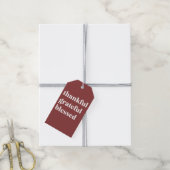 Thankful Grateful Blessed Cadeaulabel (Met Touw)