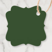 Thankful Grateful Blessed dark green script custom Bedankjes Labels (Achterkant)