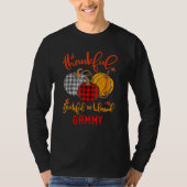 Thankful Grateful Blessed Gammy Autumn Fall Pumpki T-shirt (Voorkant)